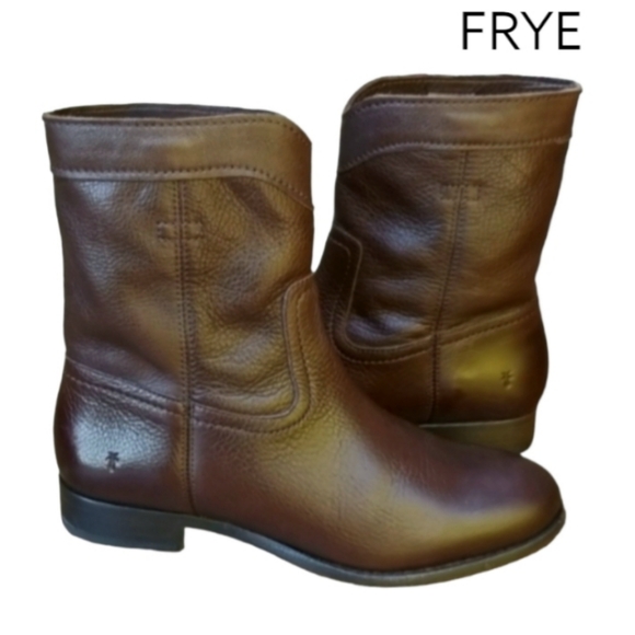 Frye Shoes - FRYE Cara Short Roper Boot Chocolate Brown Pull On Slip On Western Ride Women 8